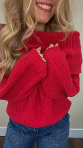 Martha May Off the Shoulder Knit Sweater