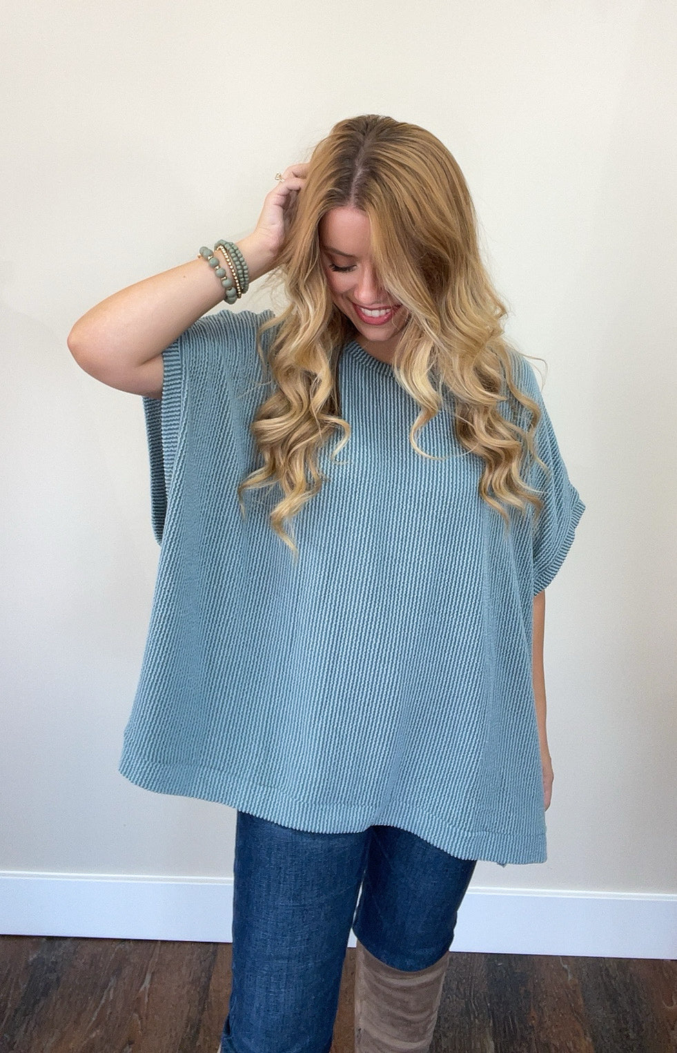 Brynne Corded Knit Tunic Top