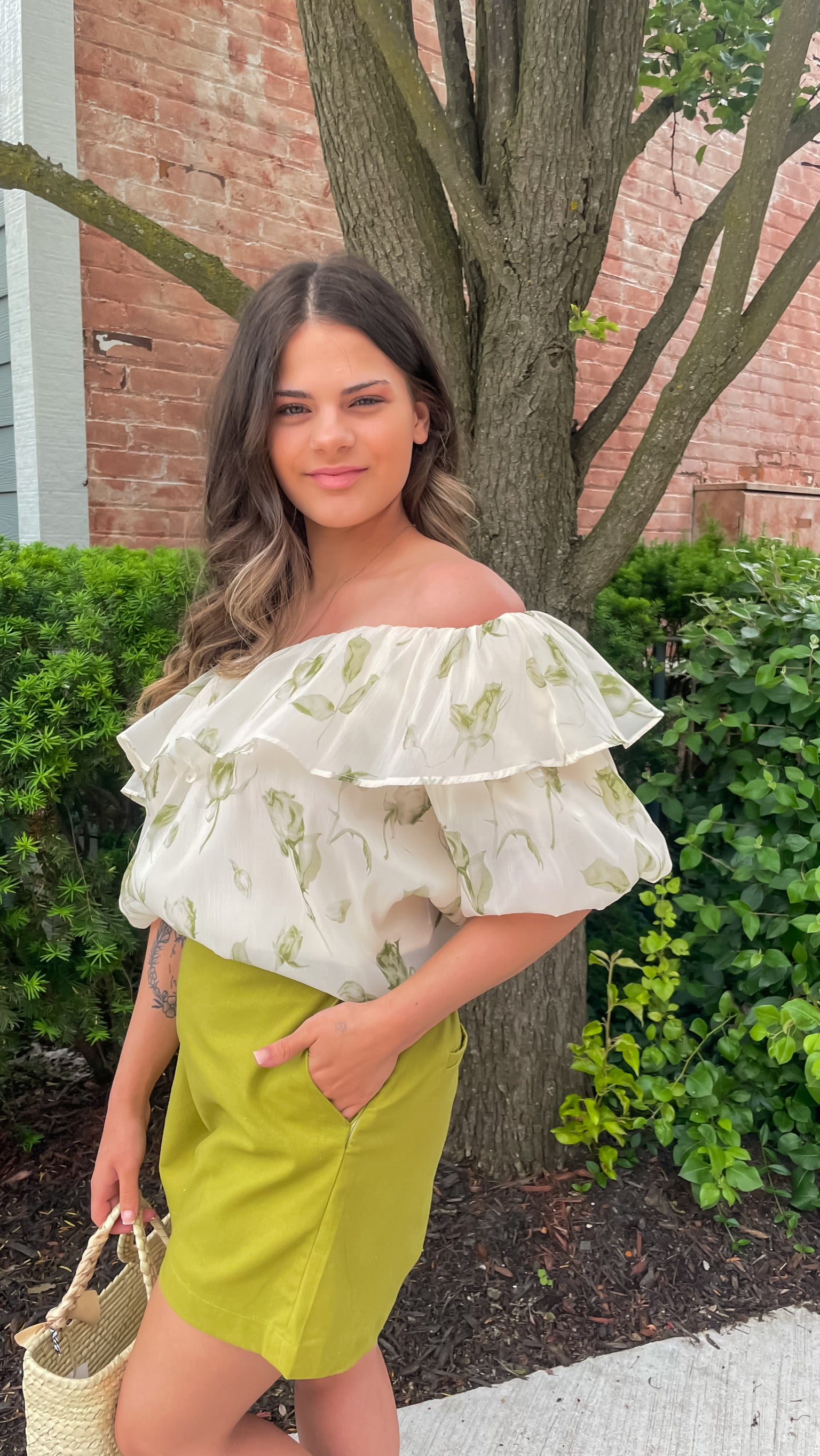 Garden Party Off-the-Shoulder Top