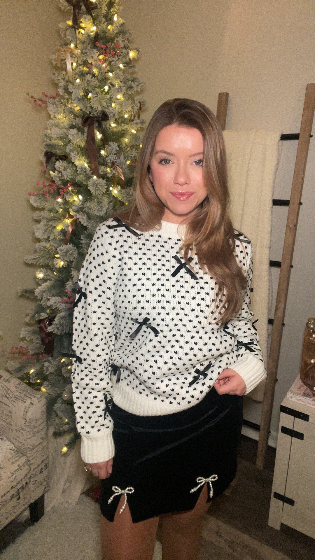 Rows of Bows Detail Sweater