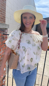 Garden Party Off-the-Shoulder Top