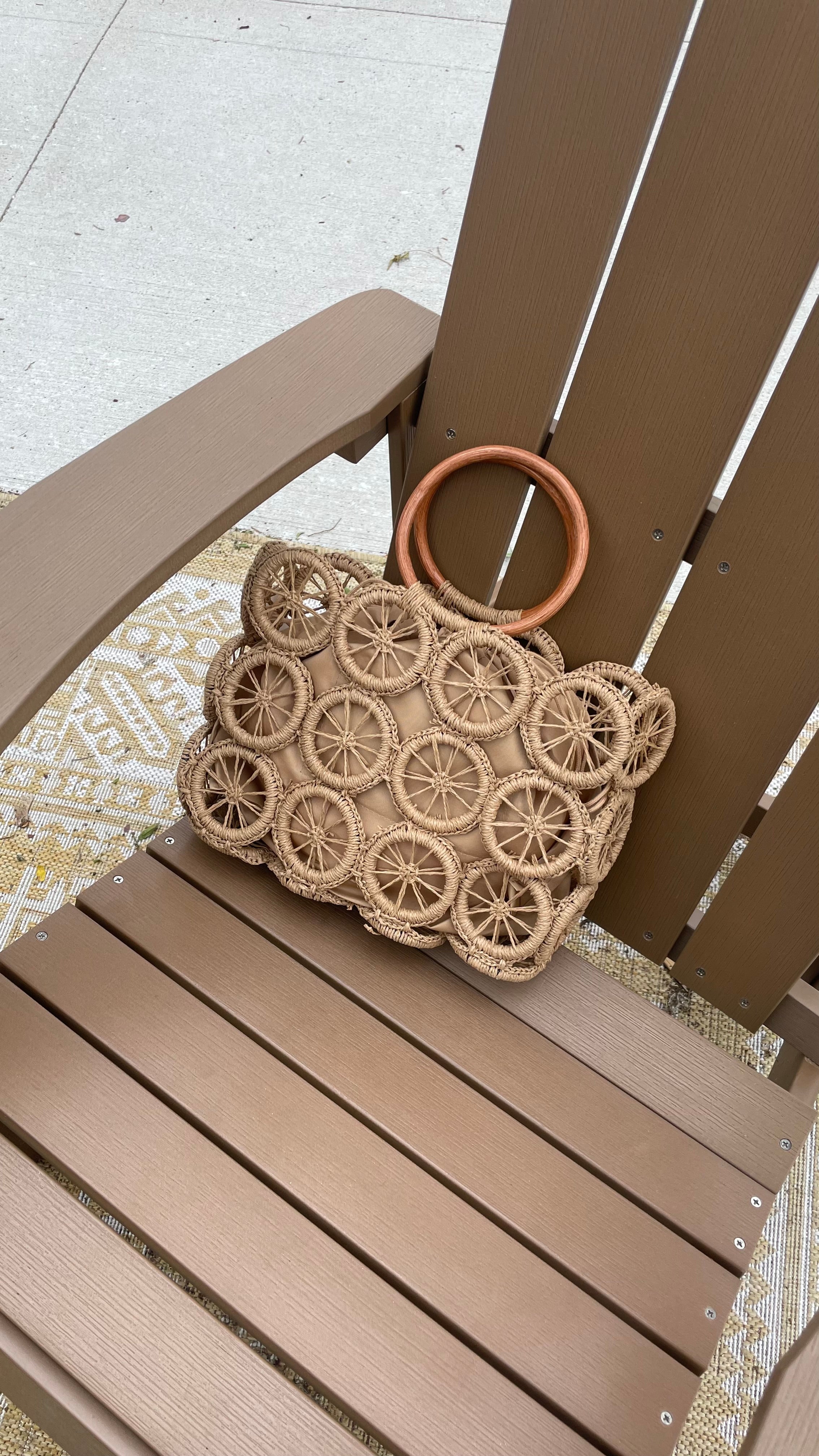 Citrus Bloom Faux Straw Handbag: In Multiple Colors and Styles