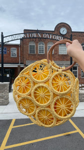 Citrus Bloom Faux Straw Handbag: In Multiple Colors and Styles