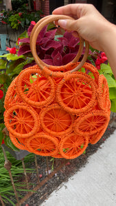 Citrus Bloom Faux Straw Handbag: In Multiple Colors and Styles