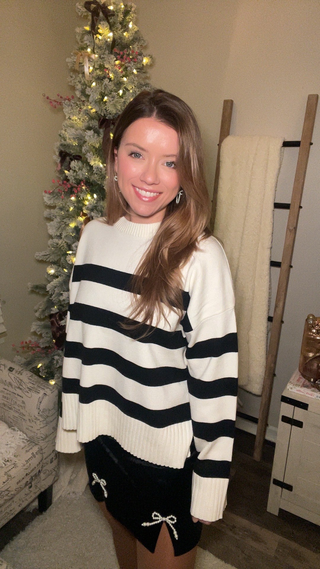 Season of Giving Striped Crewneck Sweater