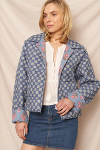 Evelyn Reversible Quilted Floral Jacket