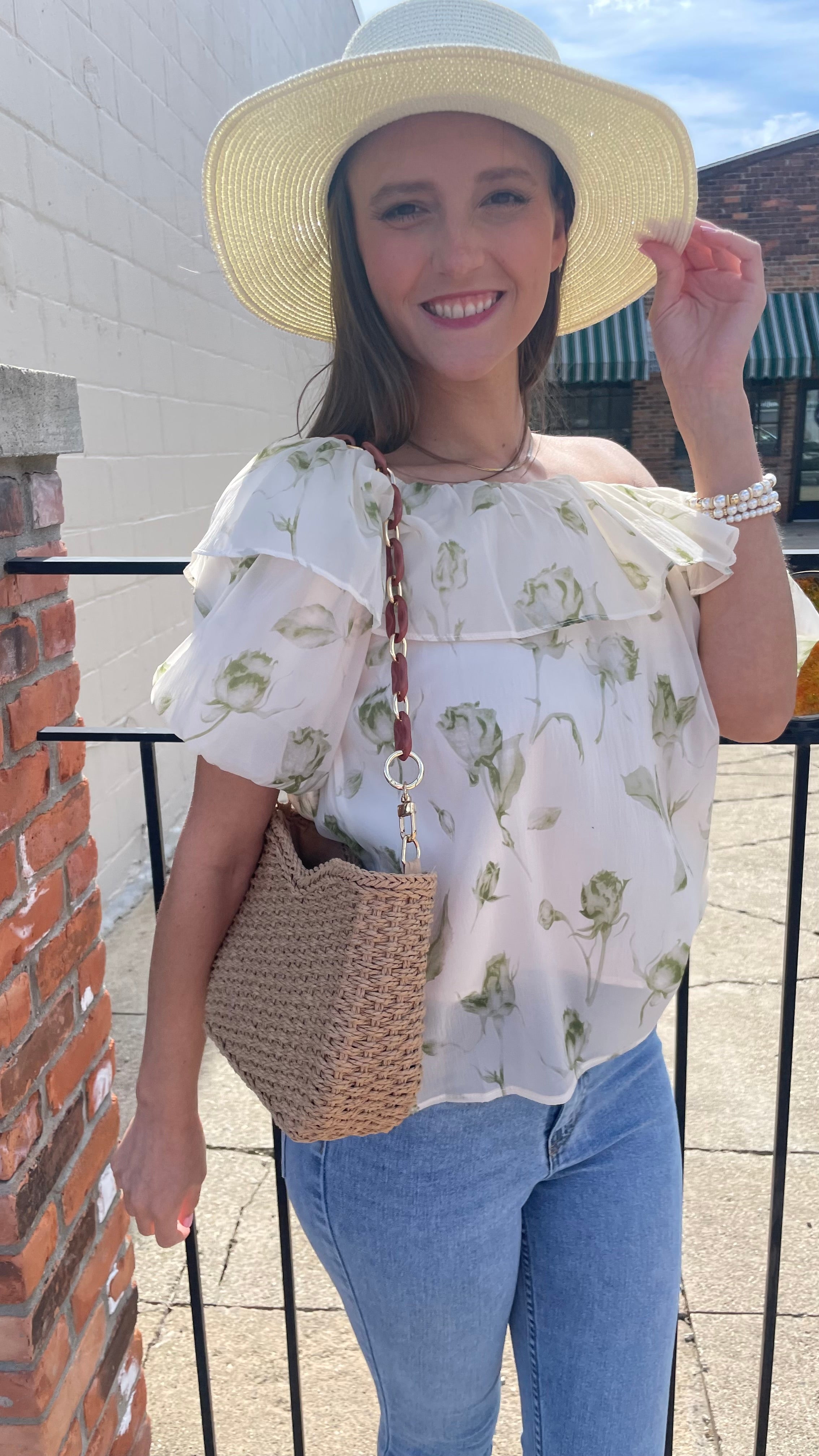 Garden Party Off-the-Shoulder Top