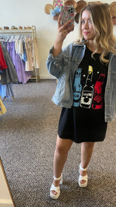 Here for the Beer Graphic T-Shirt Dress