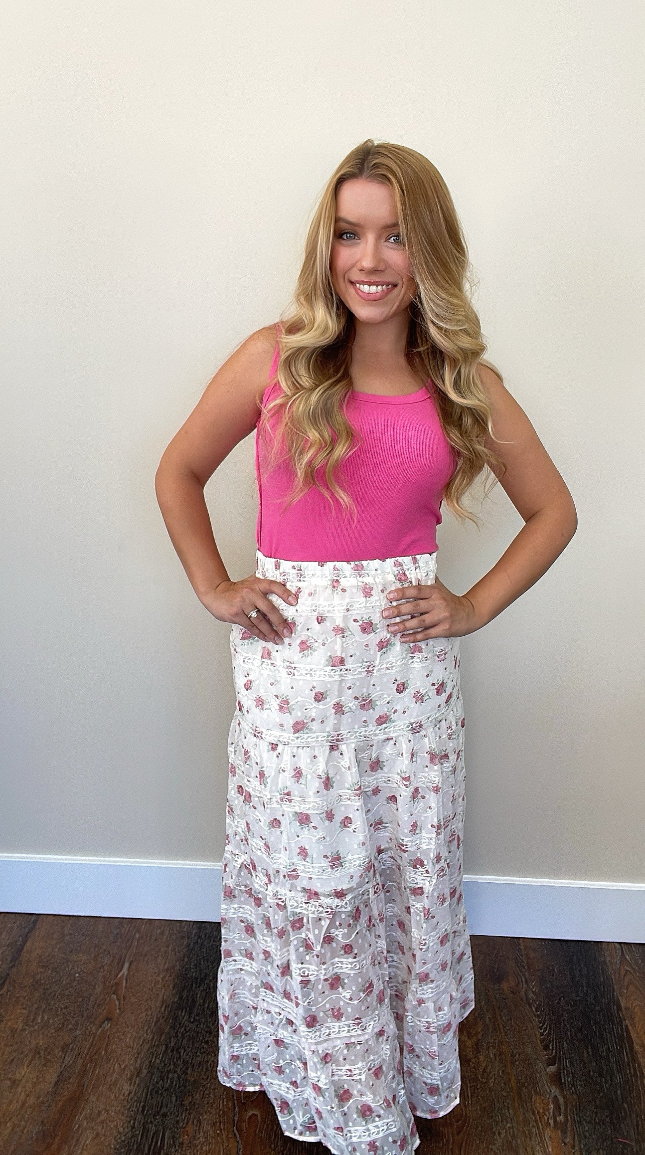 Phoebe Falling Petals Maxi Skirt