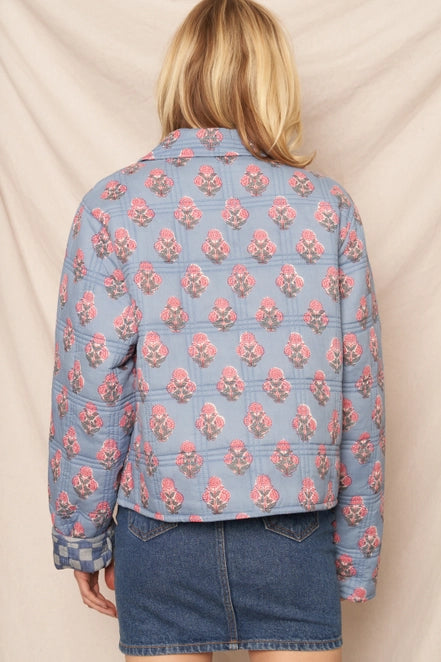 Evelyn Reversible Quilted Floral Jacket