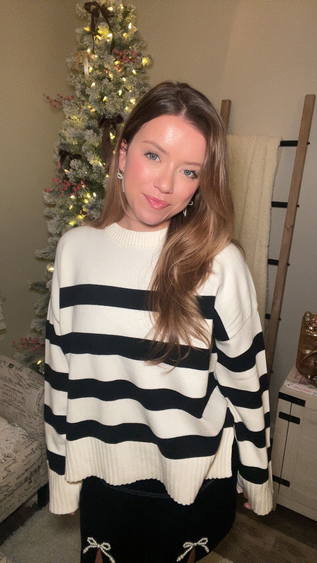 Season of Giving Striped Crewneck Sweater
