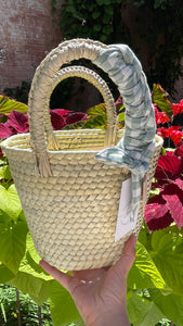 Mini Somerset Gingham Basket Bag