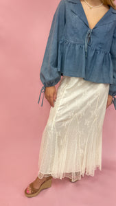 Love Spell Lace & Mesh Maxi Skirt