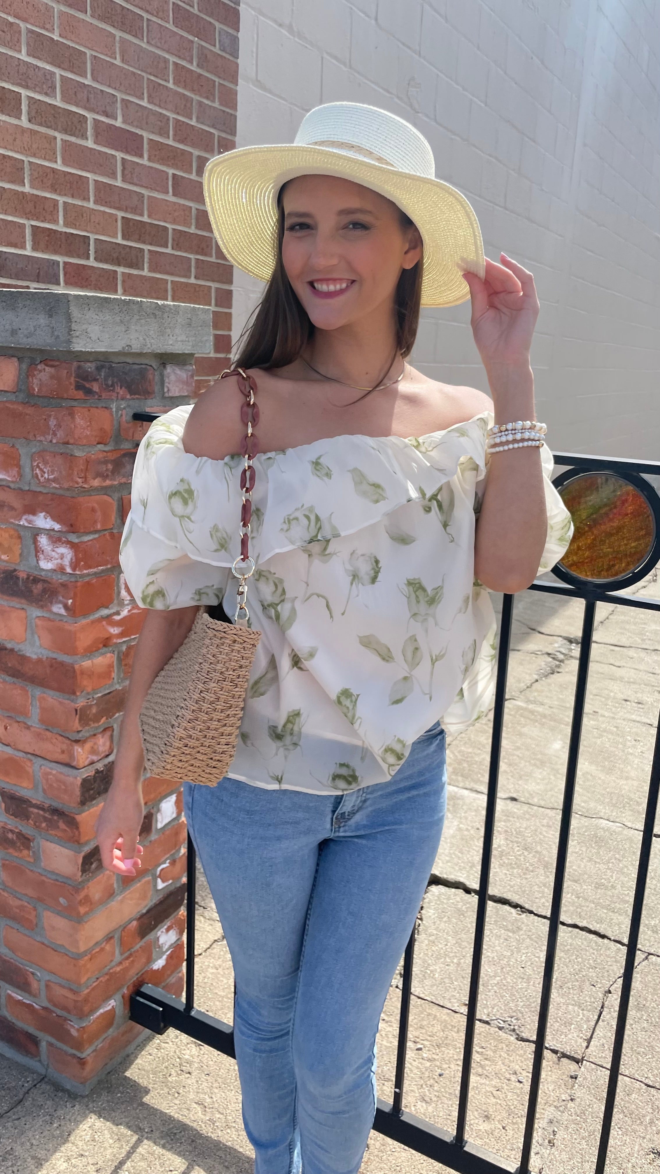 Garden Party Off-the-Shoulder Top