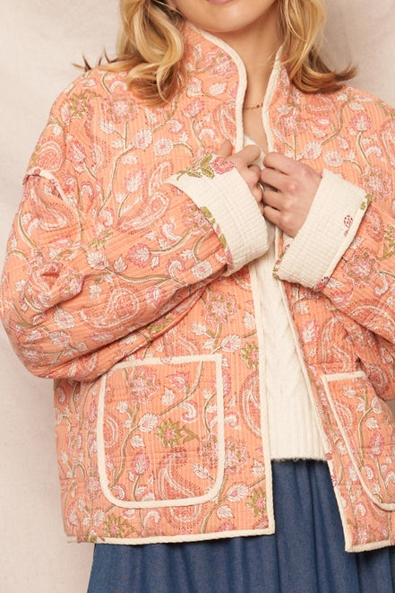 Quinn Reversible Paisley Quilted Jacket