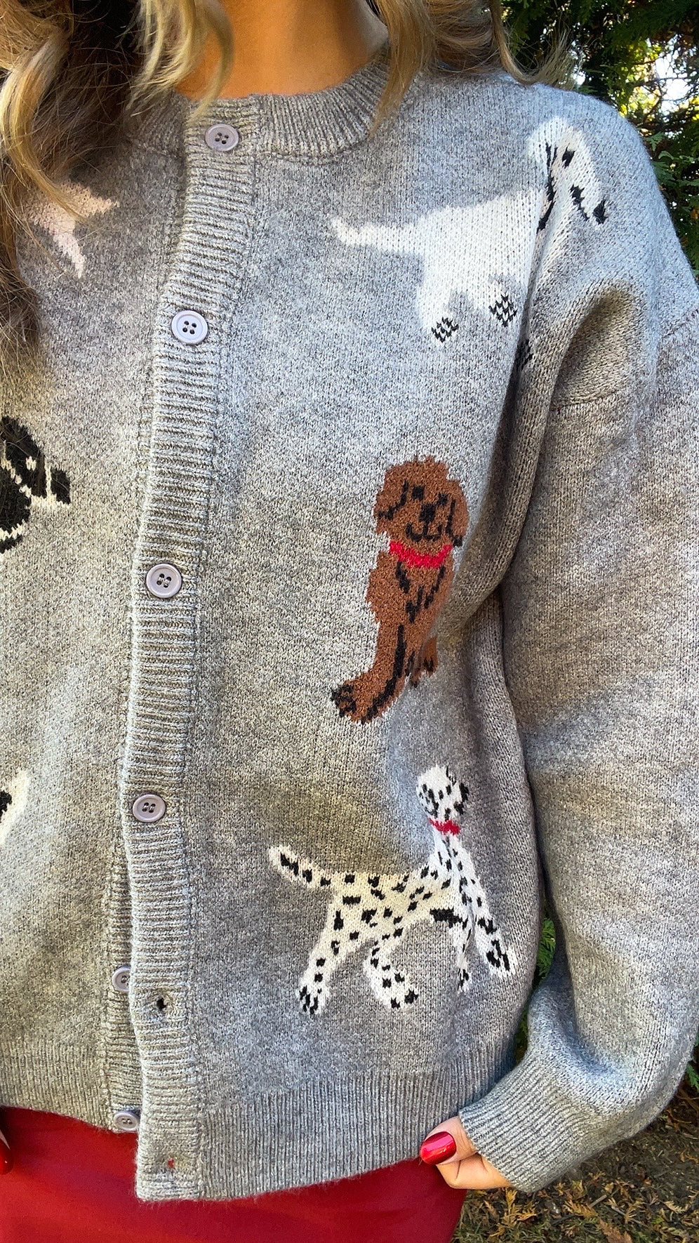 Dog Walker Oversized Cardigan Sweater