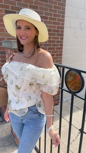 Garden Party Off-the-Shoulder Top