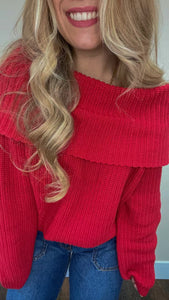 Martha May Off the Shoulder Knit Sweater