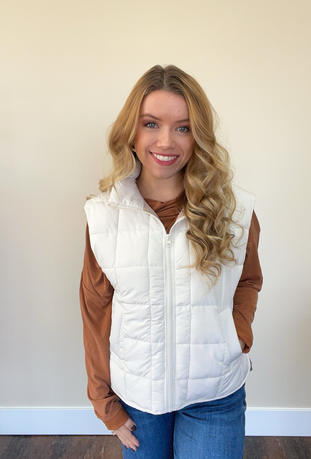 Jillian Zip Up Puffer Vest