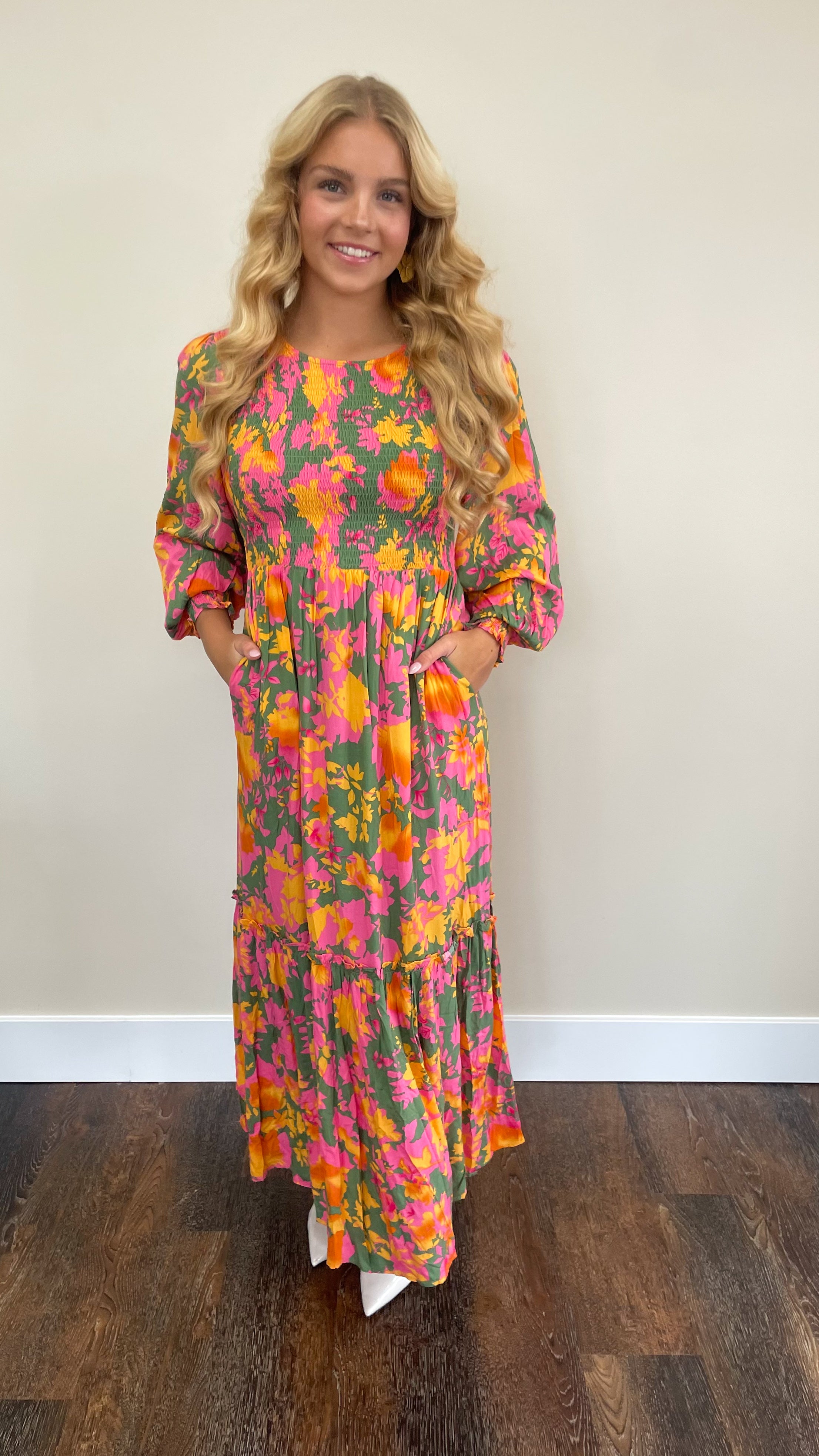 Aphrodite Smocked Maxi Dress