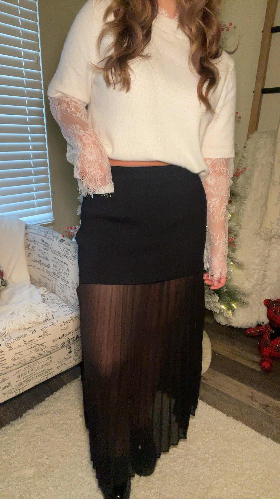 Flaunt It Sheer Layer Maxi Skirt