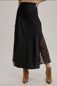 Christina Sheer Lace Peek-a-Boo Maxi Skirt