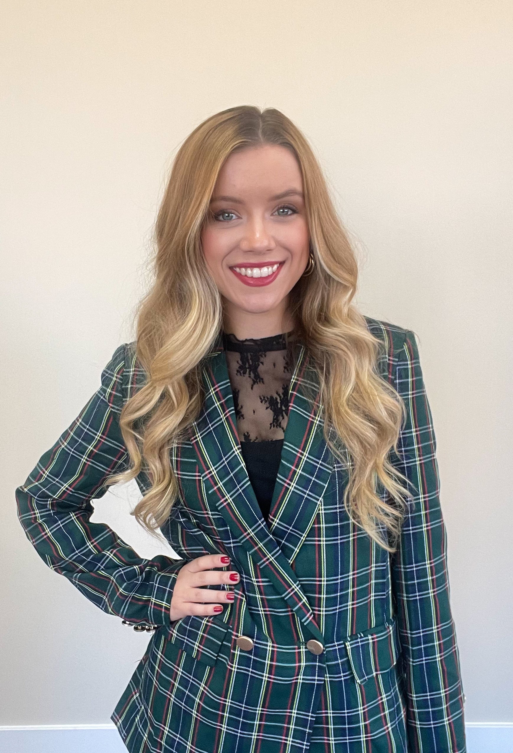 Paris Preppy Plaid Blazer