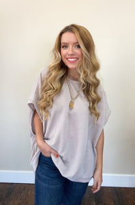 Brynne Corded Knit Tunic Top