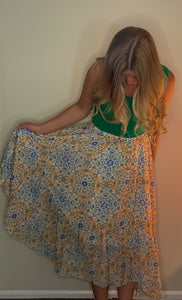 Fiona Floral Hanky Hem Maxi Skirt