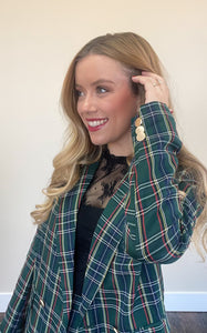 Paris Preppy Plaid Blazer