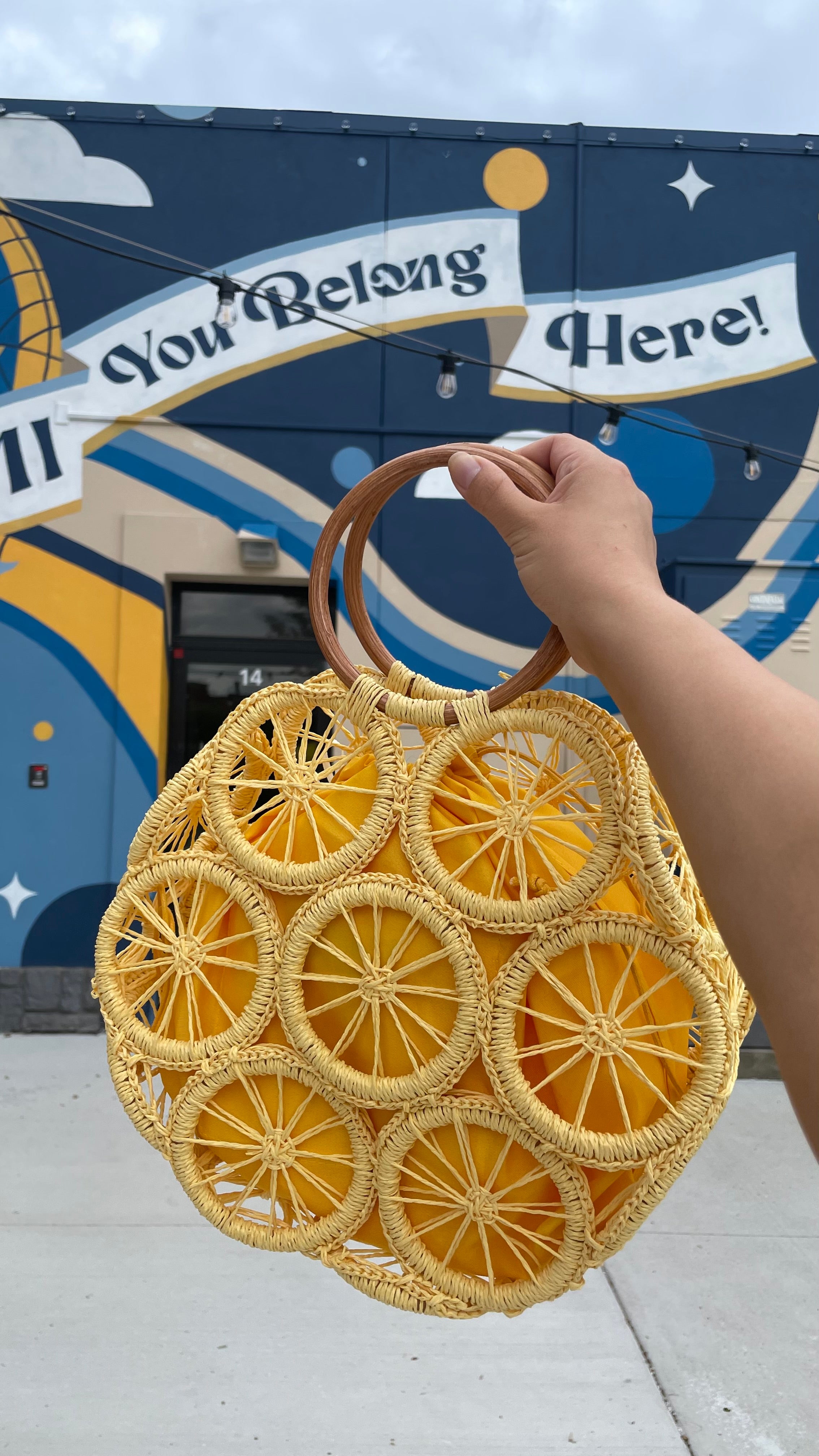 Citrus Bloom Faux Straw Handbag: In Multiple Colors and Styles