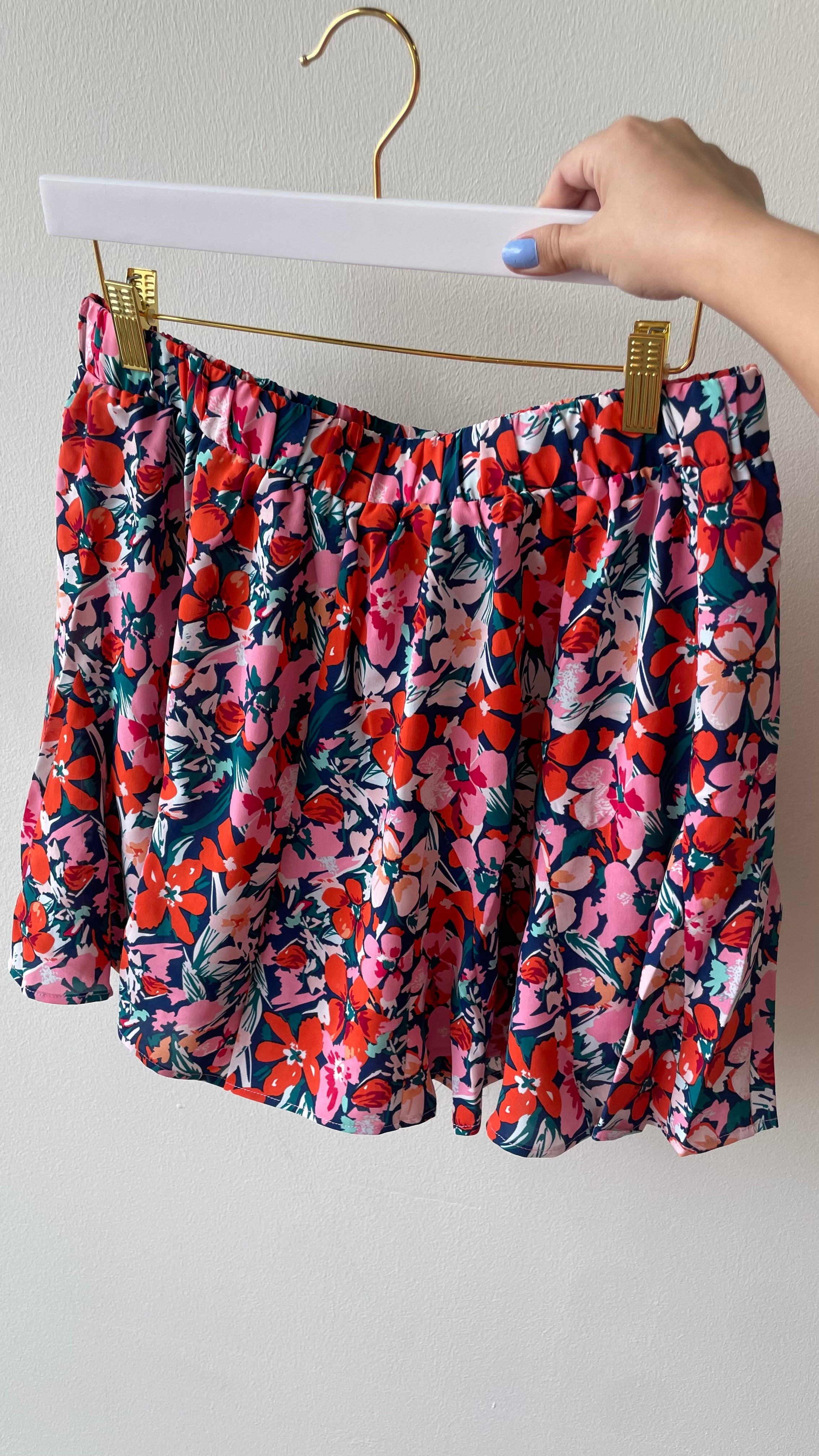 Sunny Floral High Waist Flutter Shorts