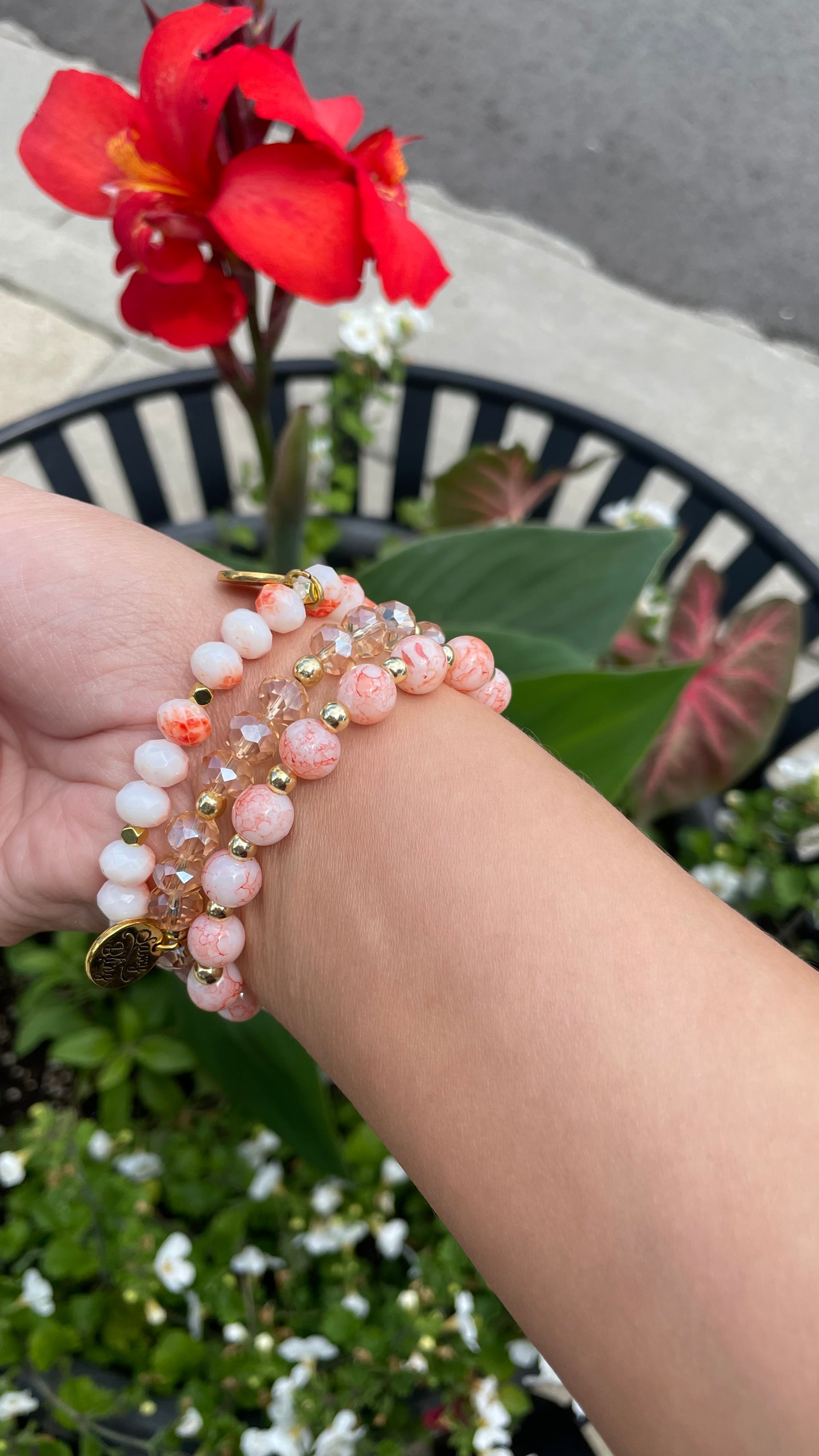 Georgia Peach Bracelet Stack