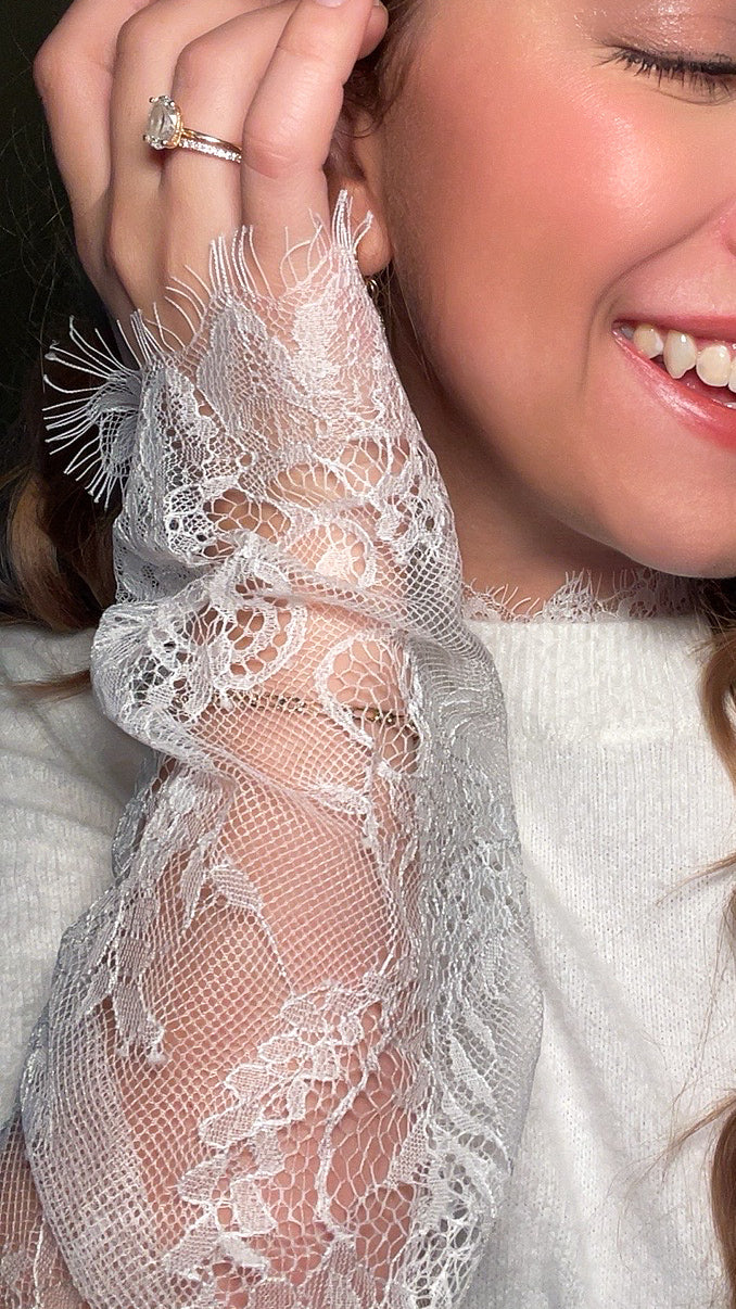 Cozy Christmas Lace Layered Sweater