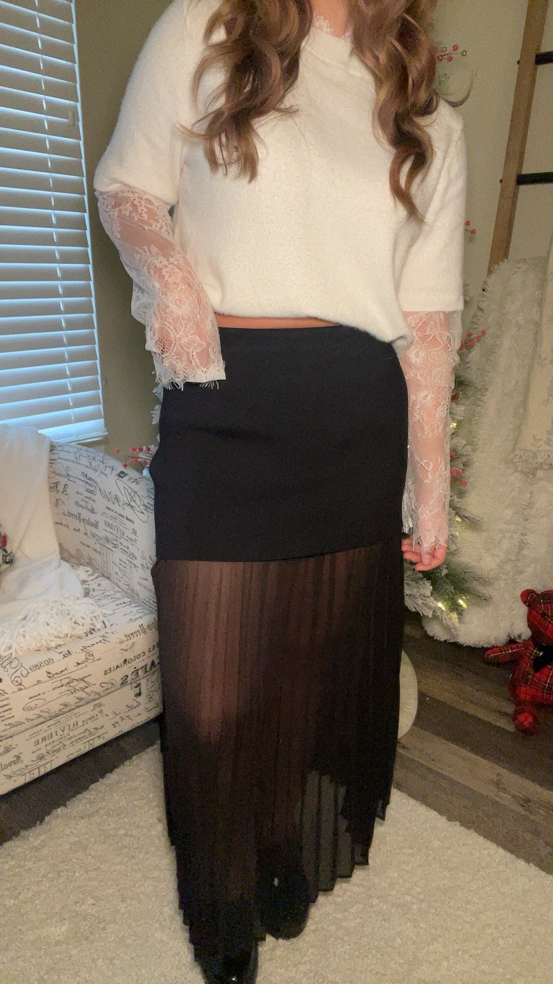 Flaunt It Sheer Layer Maxi Skirt