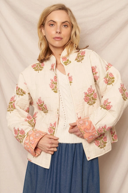 Quinn Reversible Paisley Quilted Jacket